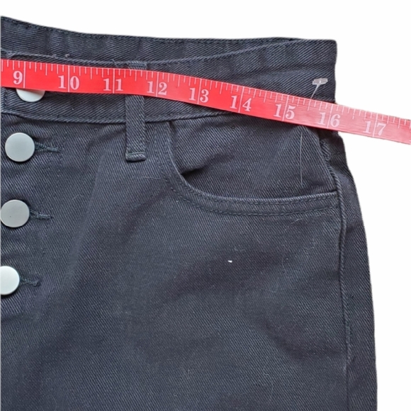 MOVING! Princess Polly Black Button Up High Rise Ankle Jeans - Picture 5 of 7